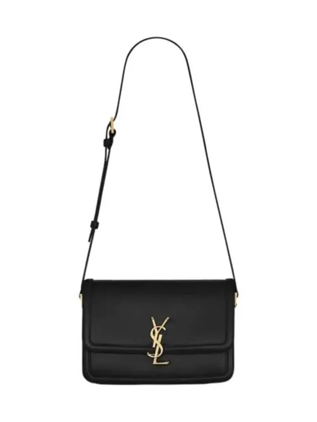 Solferino Laurent Calfskin Saint Competitive pricing Leather Cross Well-loved Medium Black Bag