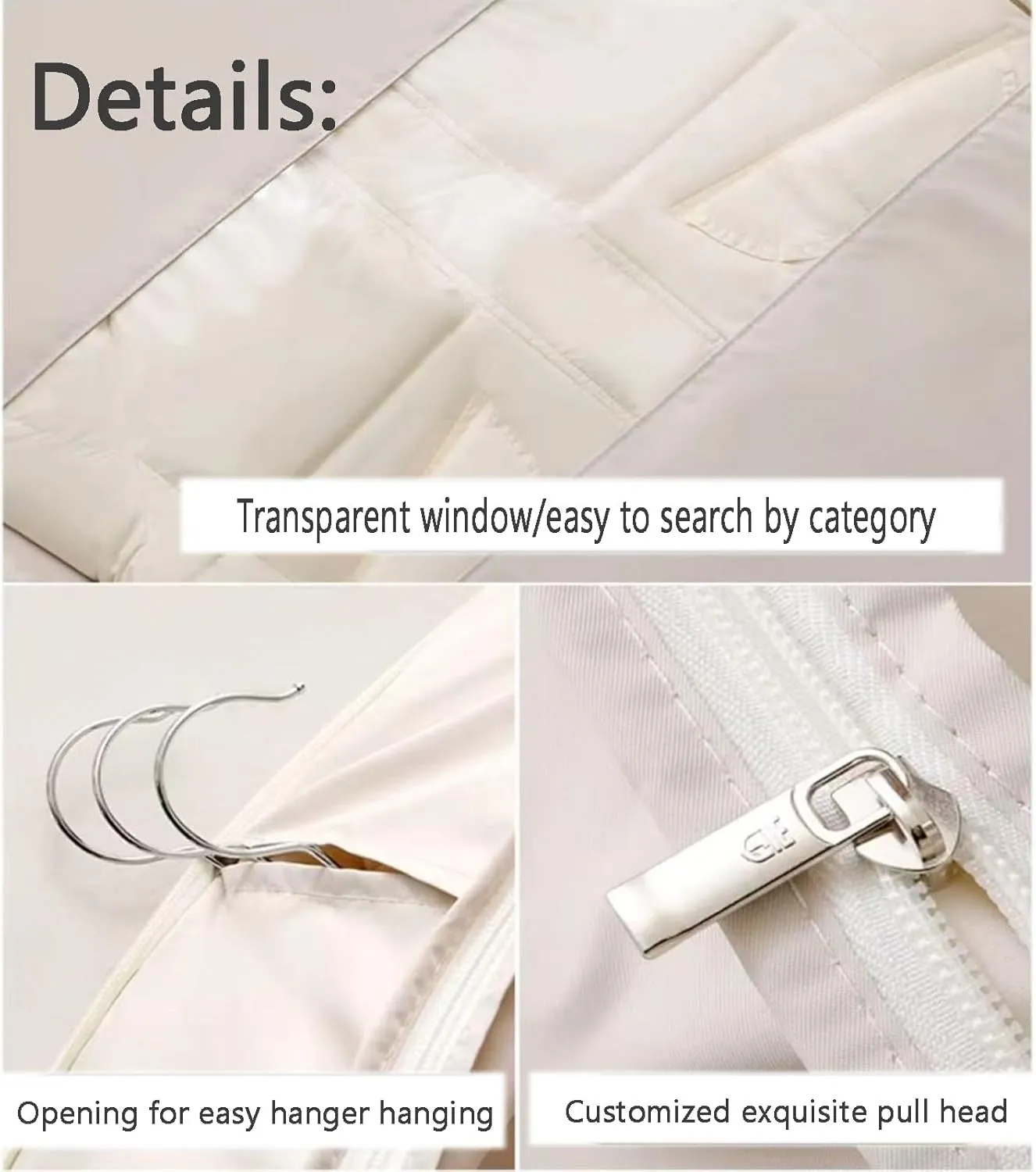 Space Saving Hanging Garment Bag With Self-Compression Zipper For Coats, Space Saver Closet Organizers,Dust Cover Clothes Bags for Down Coat, Transparent Visibility (Light Pink,(M L XL)3pcs)