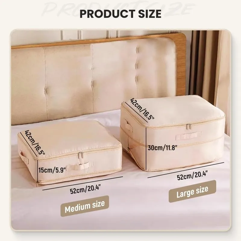 Space Saving Self Compression Organizer, 2024 New Compression Duvet Storage Bag Large Capacity,Self Compression Moving Organizer Bags Heavy Duty Moving Bags for Comforters, Grey