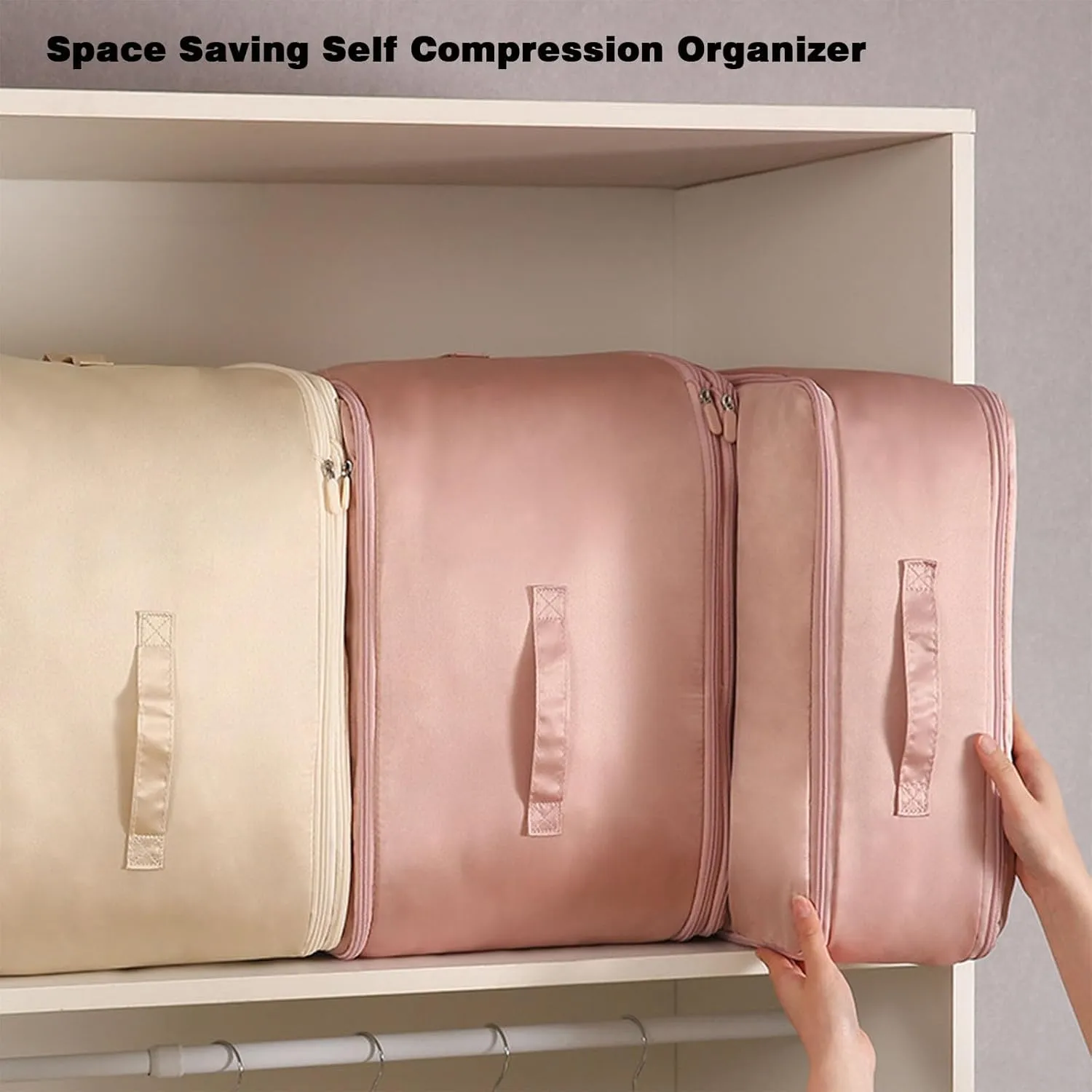 Space Saving Self Compression Organizer, Propositiony Ultra Space Saving Self Compression Organizer, Heavy Duty Moving Bags, Propositiony Organizer for Space Saving (Grey,L)