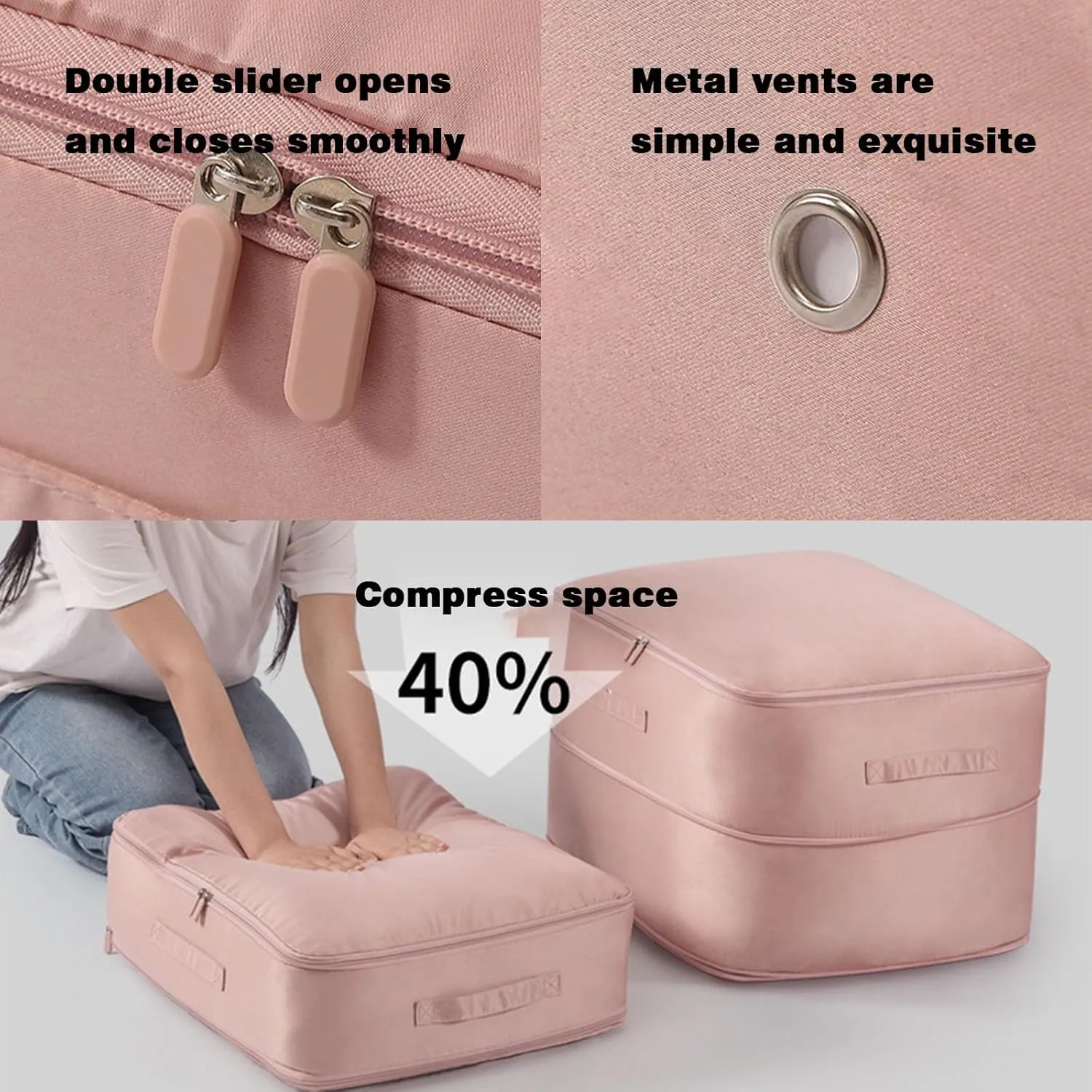 Space Saving Self Compression Organizer, Propositiony Ultra Space Saving Self Compression Organizer, Heavy Duty Moving Bags, Propositiony Organizer for Space Saving (Grey,L)