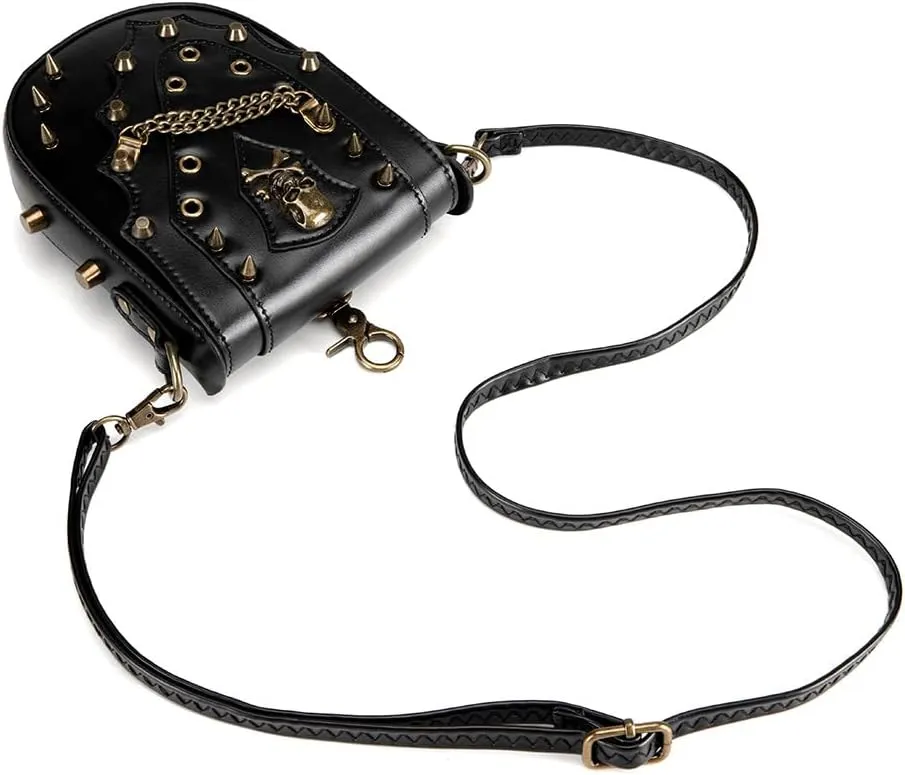 Steampunk Industrial Vintage Women’s Mini Medieval Coin Purse Shoulder Crossbody Bag