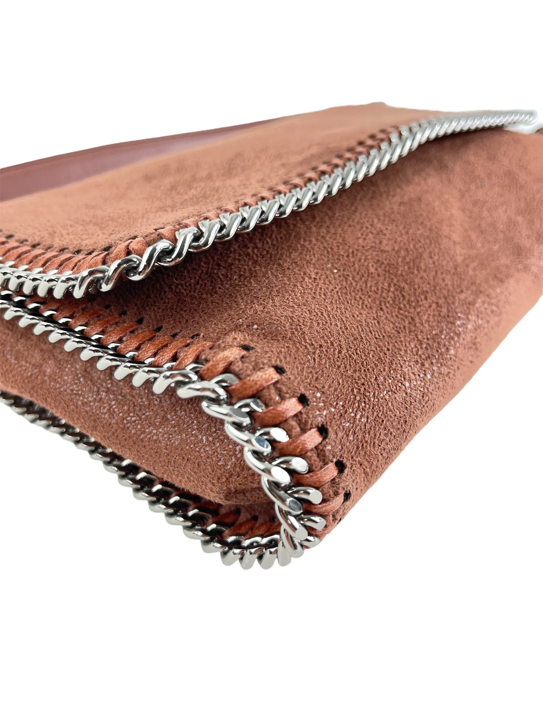 Stella McCartney Brown Faux Suede Falabella Crossbody