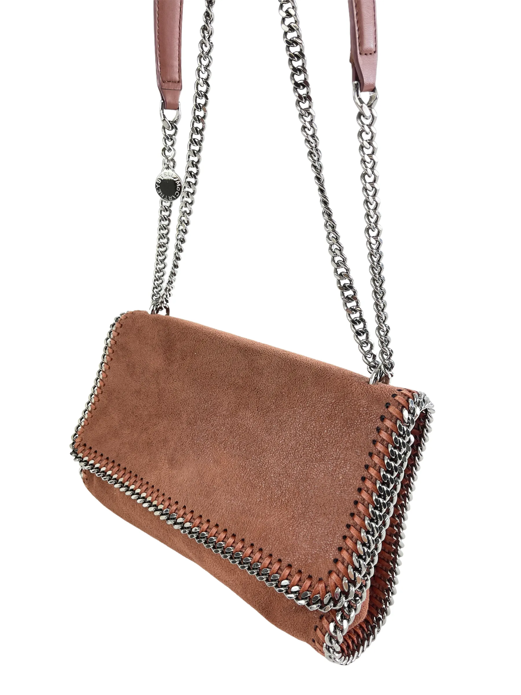 Stella McCartney Brown Faux Suede Falabella Crossbody