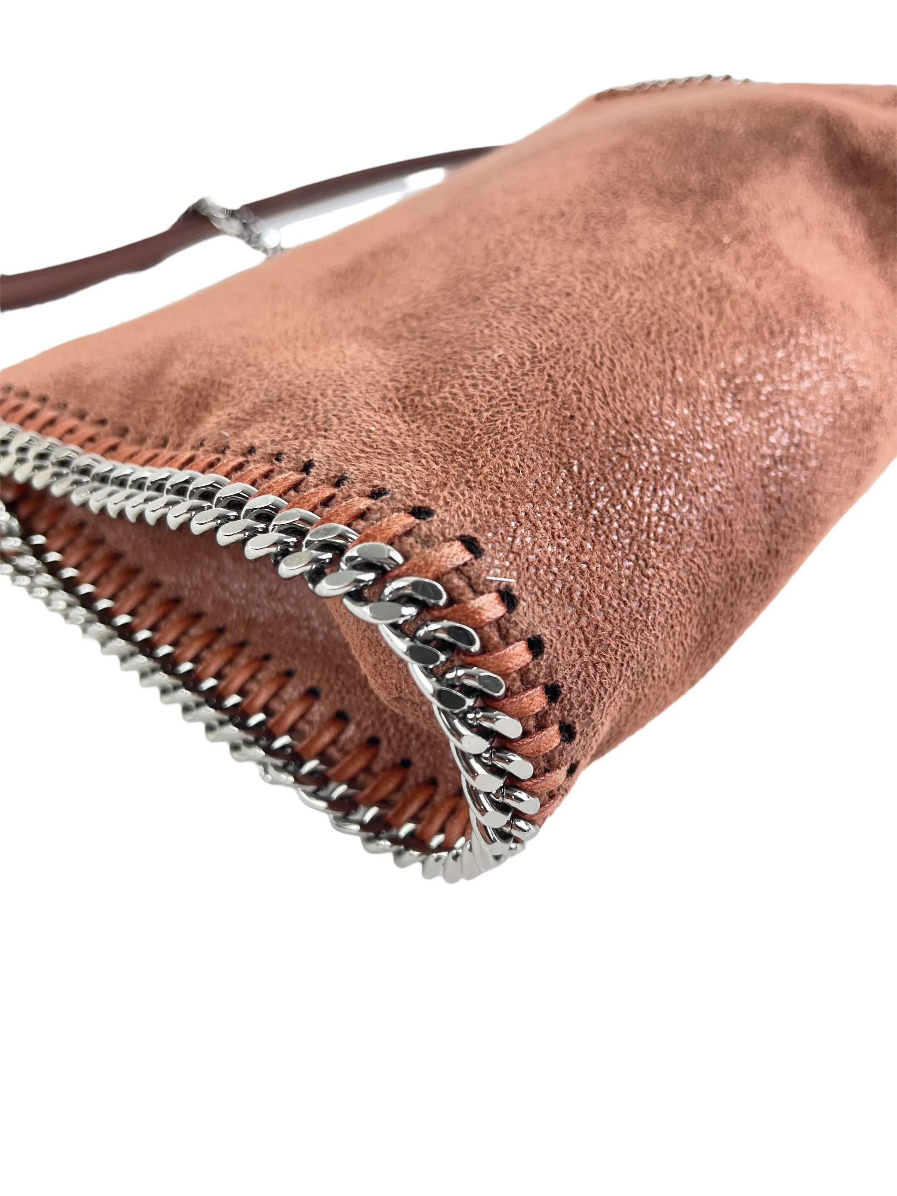 Stella McCartney Brown Faux Suede Falabella Crossbody