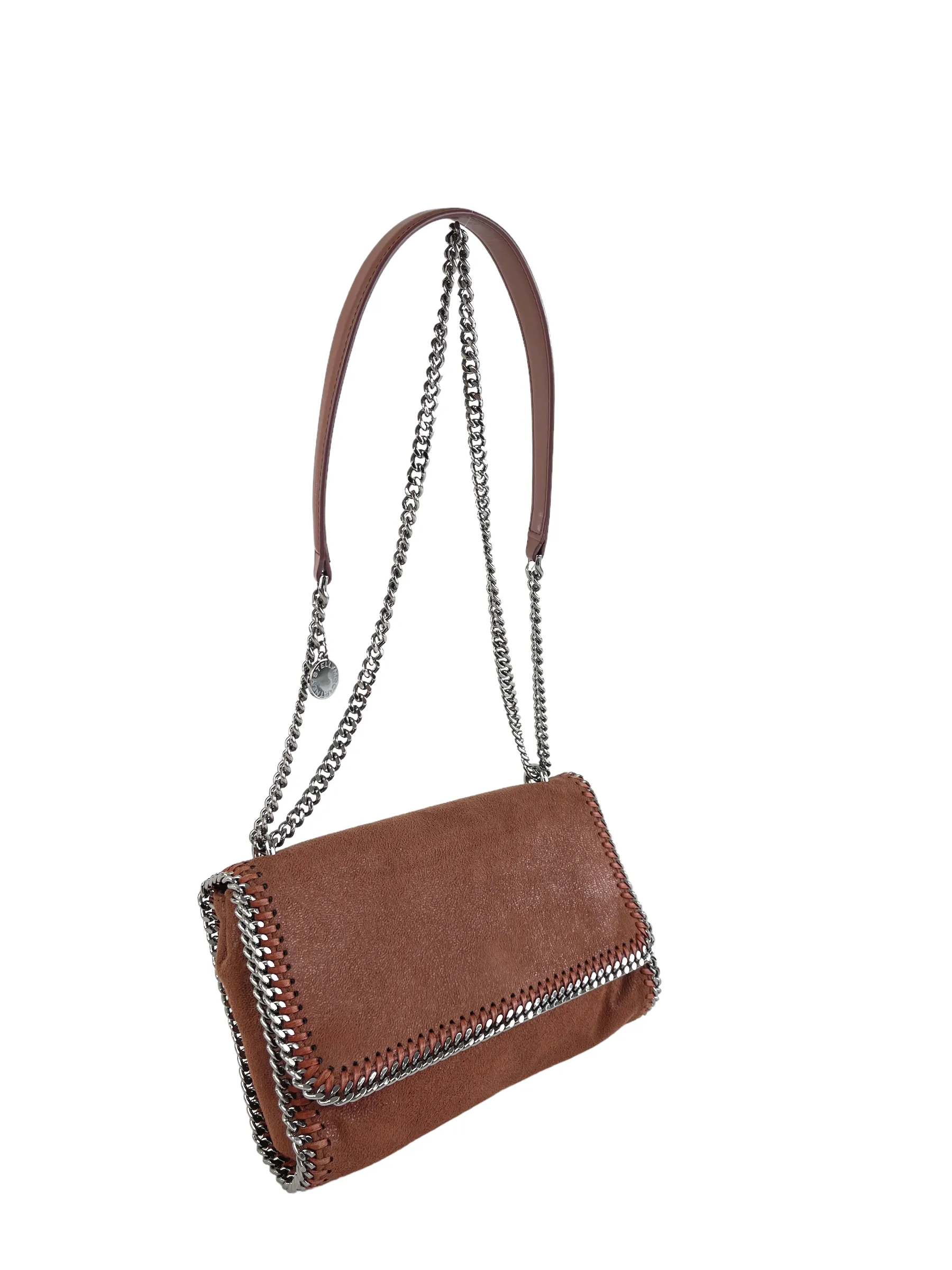 Stella McCartney Brown Faux Suede Falabella Crossbody