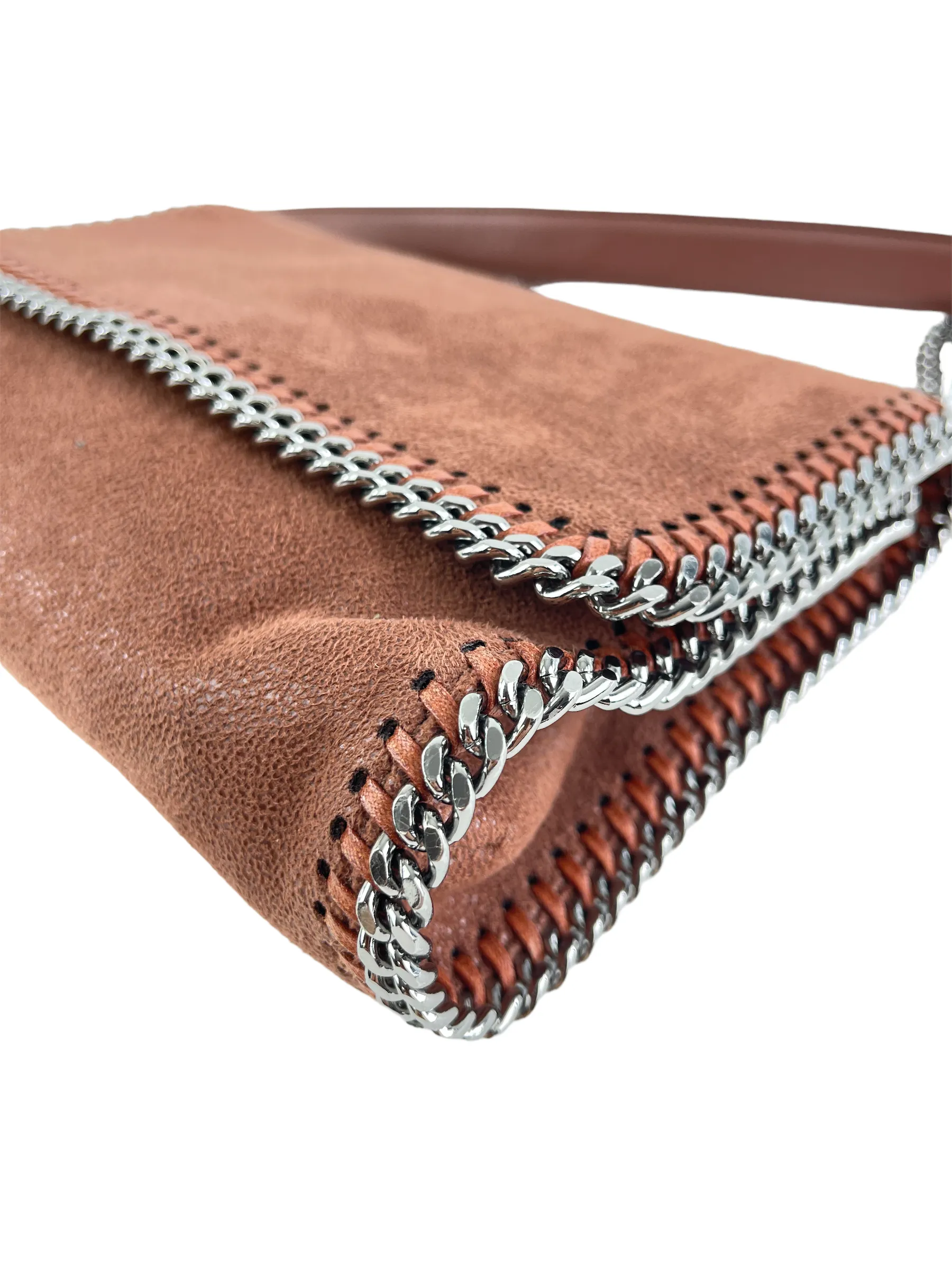 Stella McCartney Brown Faux Suede Falabella Crossbody
