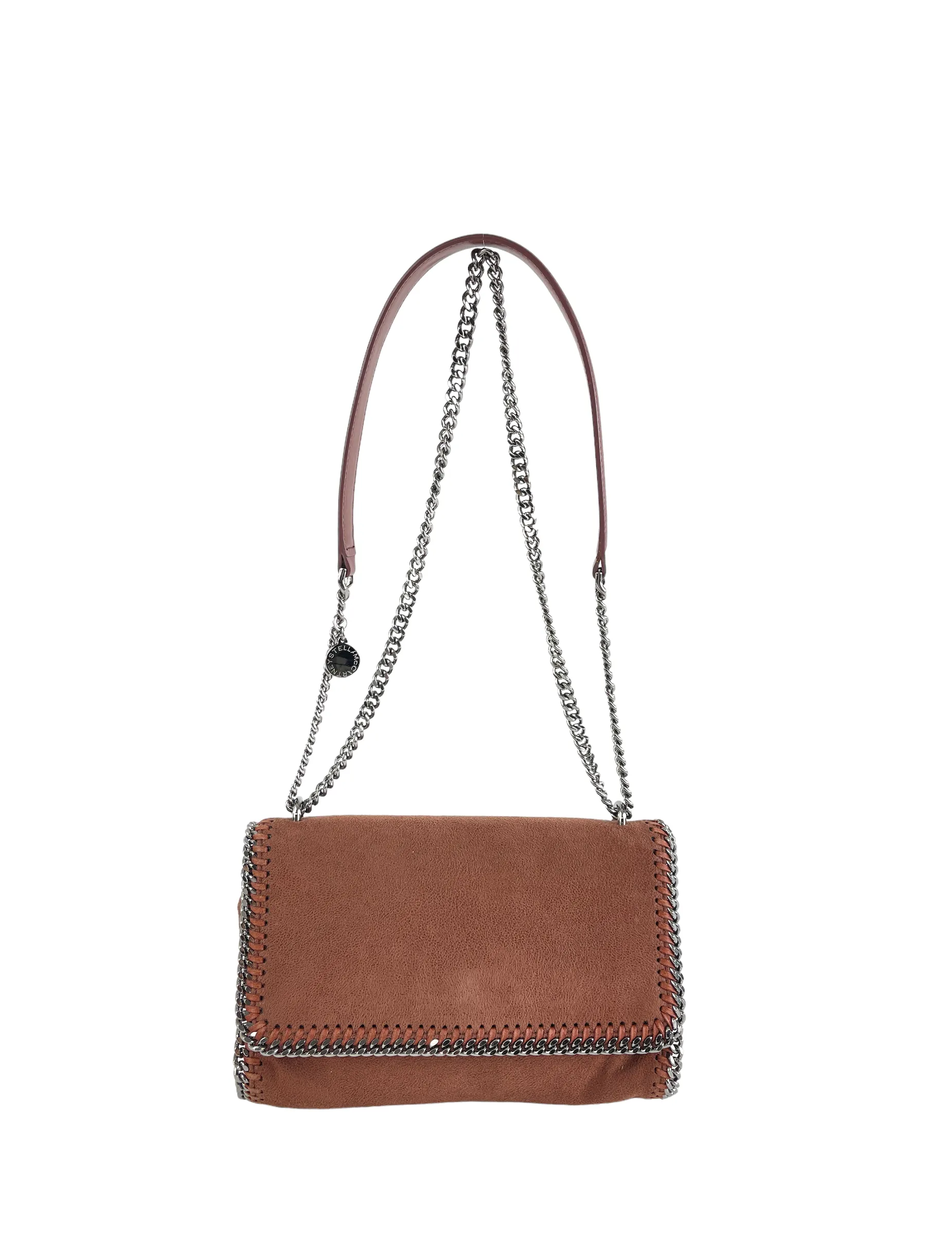 Stella McCartney Brown Faux Suede Falabella Crossbody