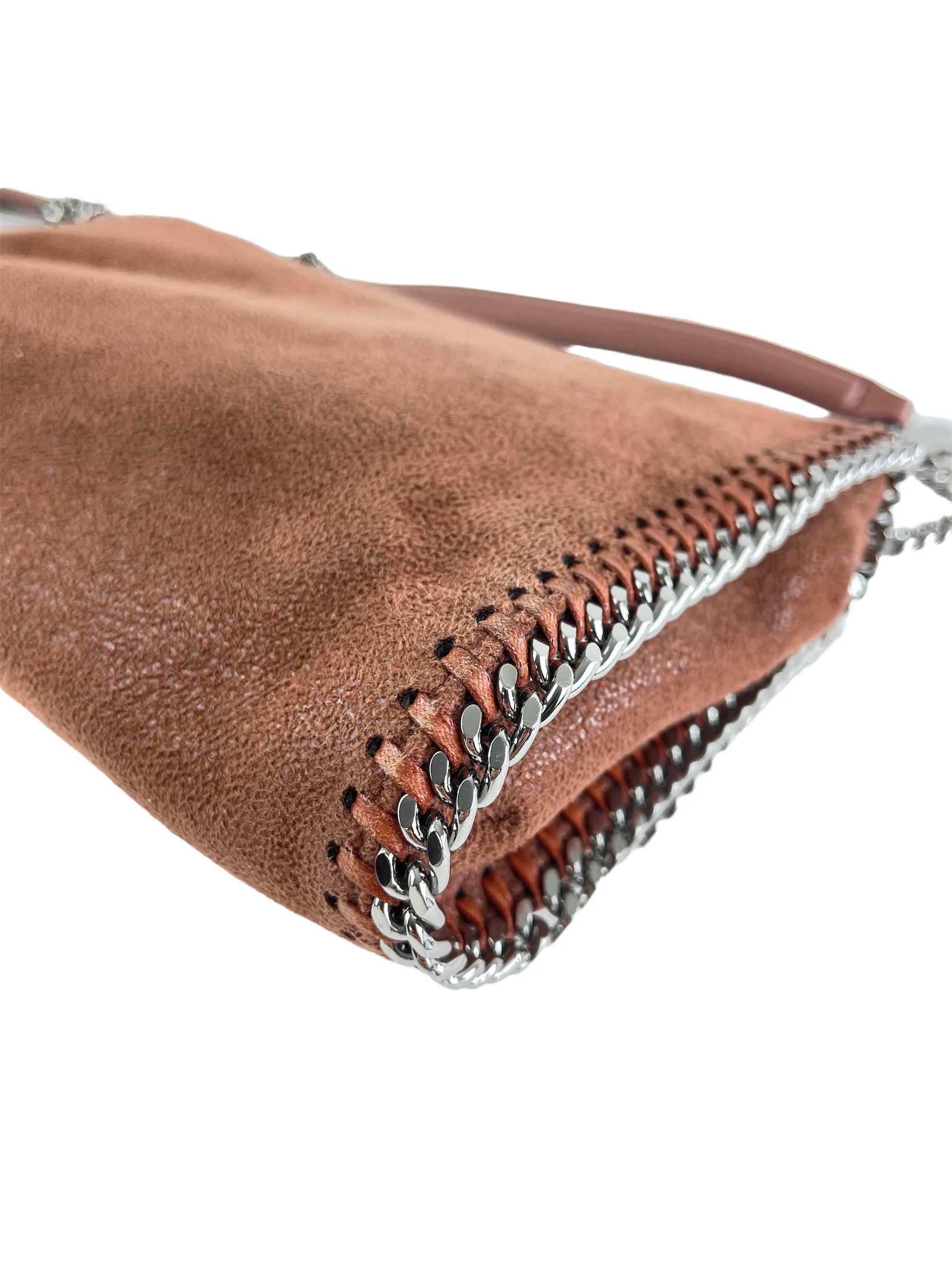 Stella McCartney Brown Faux Suede Falabella Crossbody