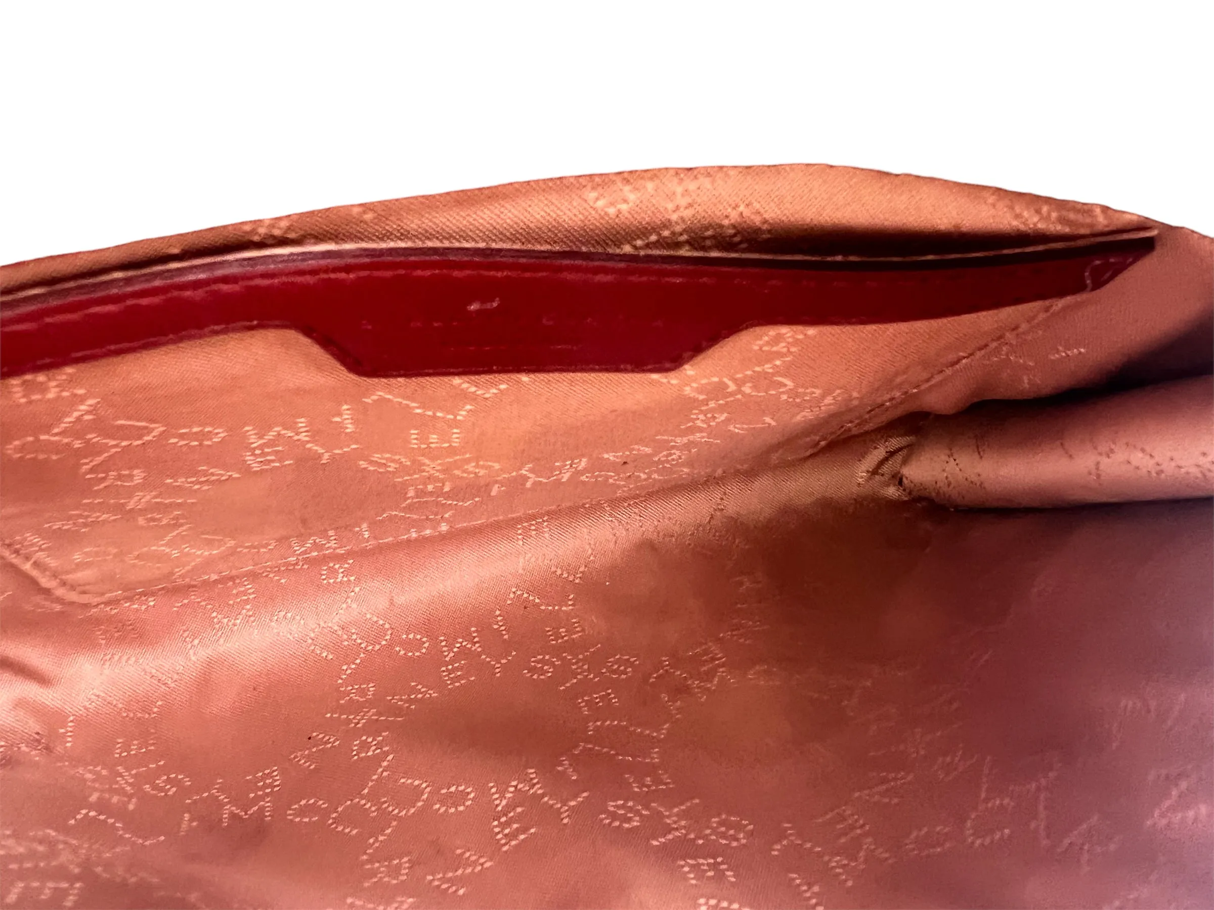 Stella McCartney Red Faux Leather Small Crossbody Handbag