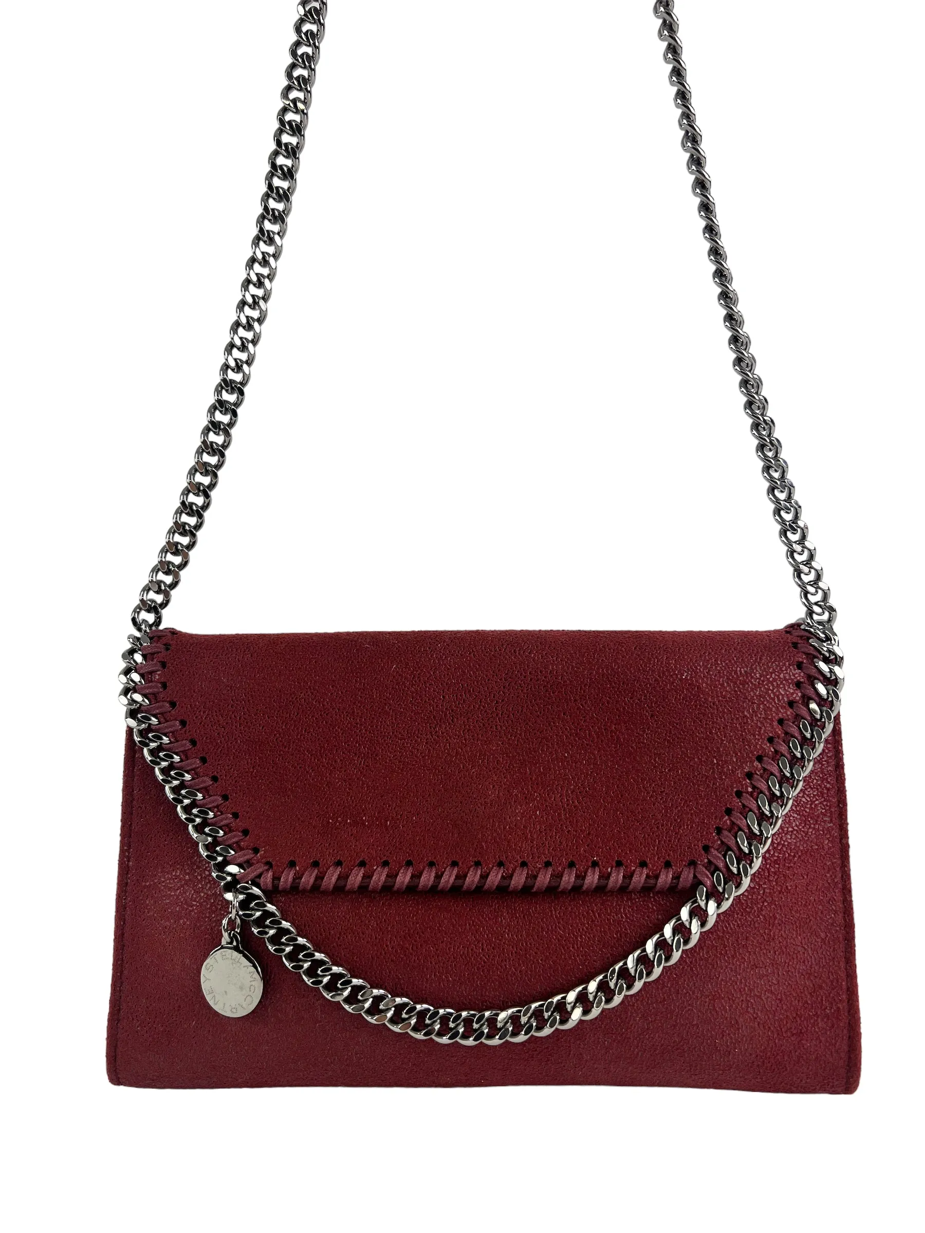 Stella McCartney Red Faux Leather Small Crossbody Handbag