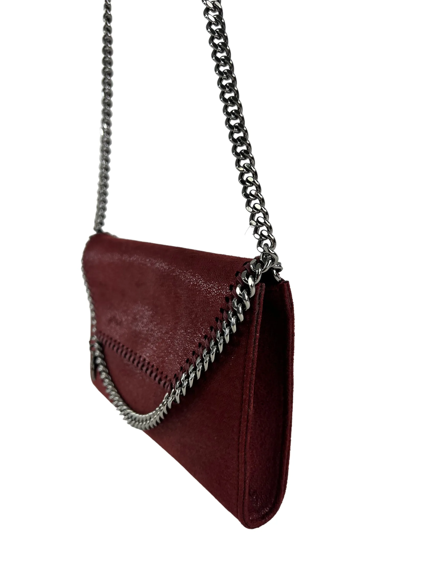 Stella McCartney Red Faux Leather Small Crossbody Handbag