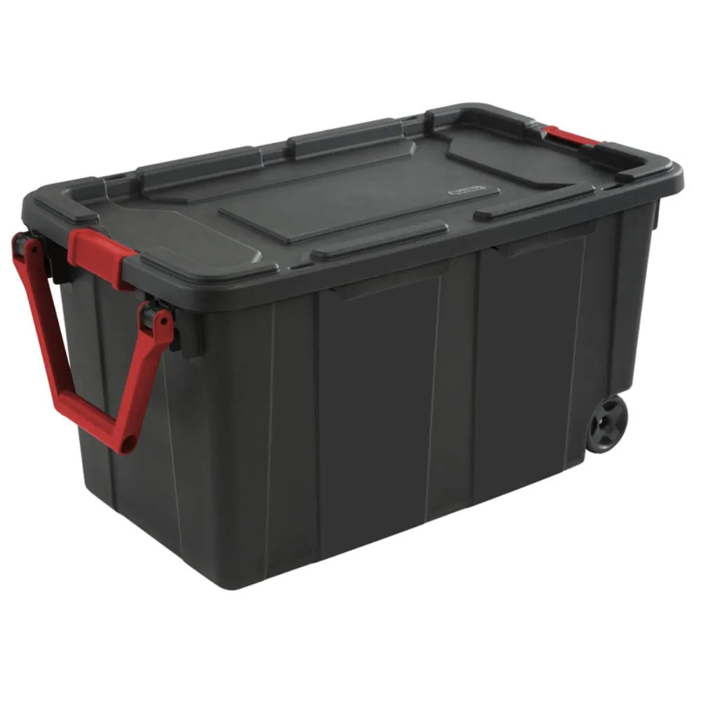 Sterilite Tote IND Wheeled Black 40GA 14699002