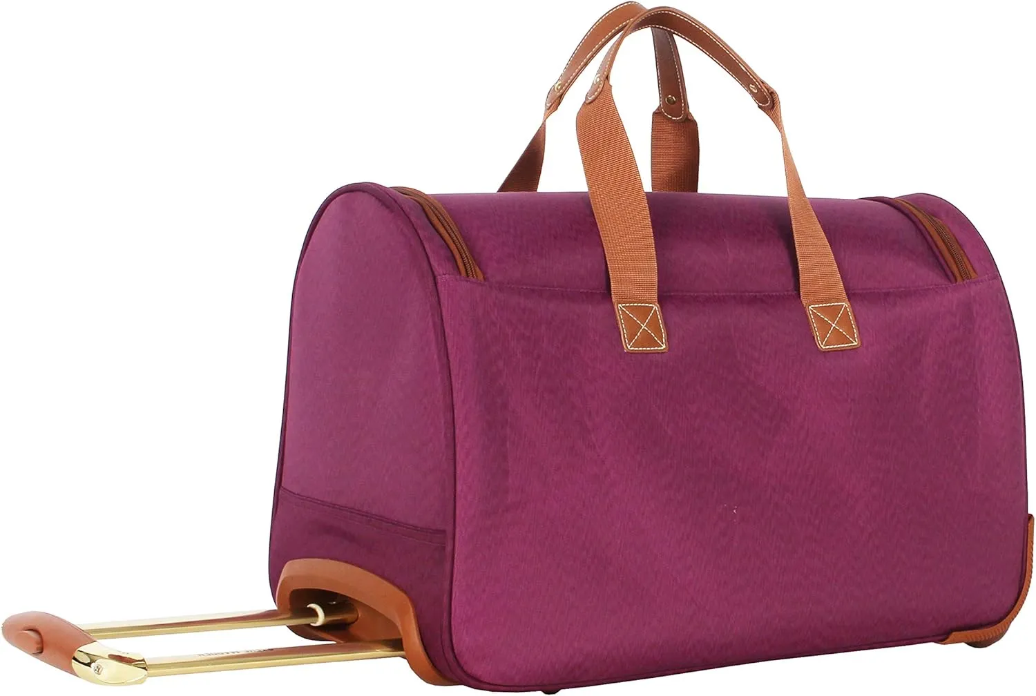 Steve Madden Designer Carry On Luggage Collection - Lightweight 20 Inch Duffel Bag- Weekender Overnight Business Travel Suitcase with 2- Rolling Spinner Wheels (Global Purple)