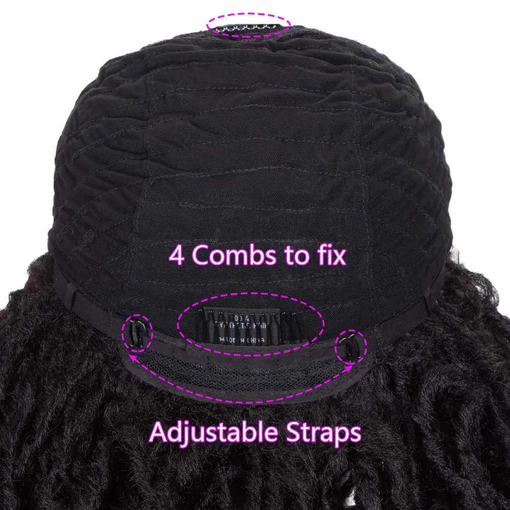 Style Icon 24" Faux Locs Wigs for Black Women 4X4 Free Part Goddess Locs Wig Long Twist Synthetic Wigs (24 Inch, 1B)