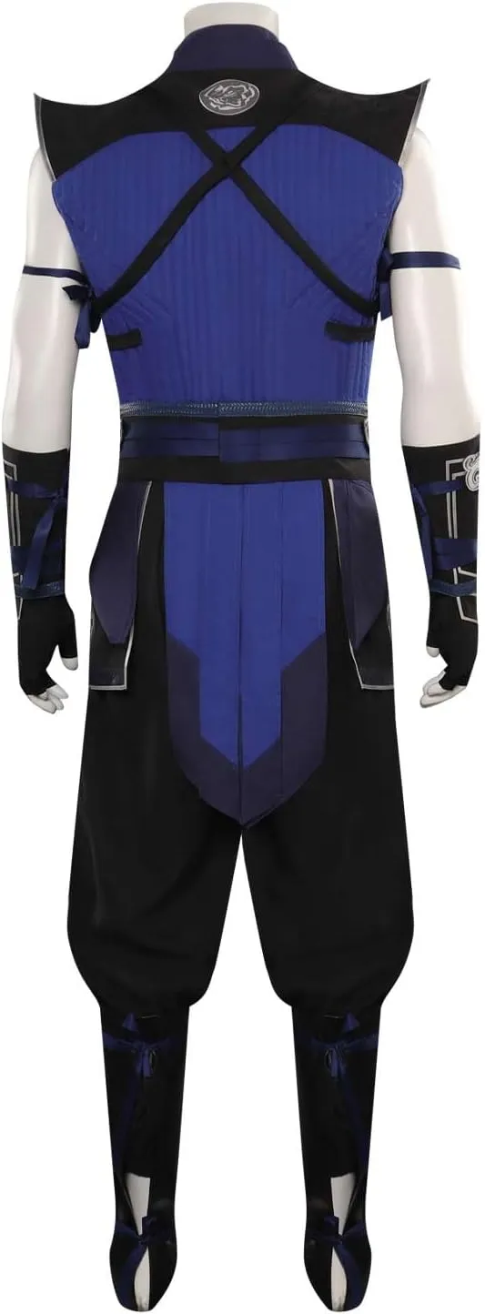 Sub Zero Cosplay Costume Mens Warrior Full Set Battle Outfits Adults Tunic Halloween Carnival Party Costume