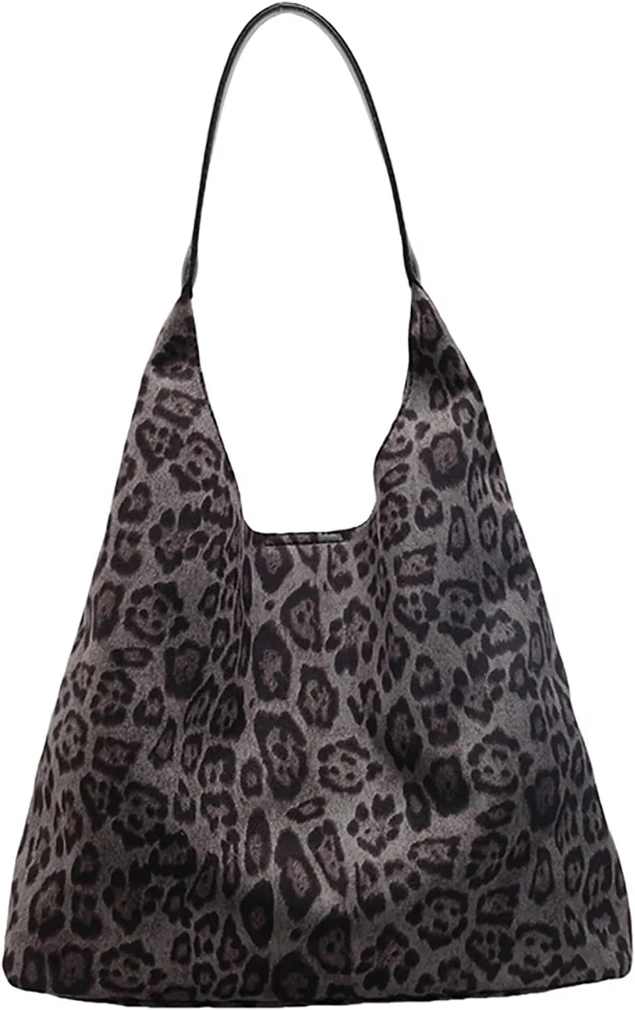 Suede Bags for Women Leopard Print Suede Tote Bag,Suede Shoulder Bag,Womens Hobo Handbag,Slouchy Bags