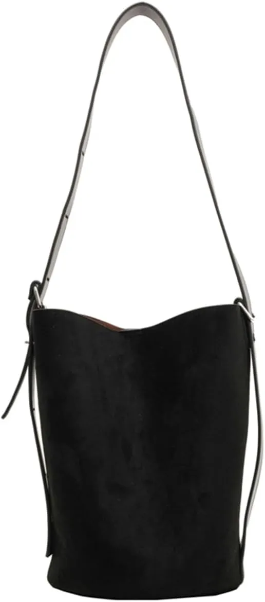 Suede Shoulder Bags for Women Vegan Leather Handbag Tote Bags Bucket Shoulder Bag Purse Tote Handbag Fashion Designer Bag