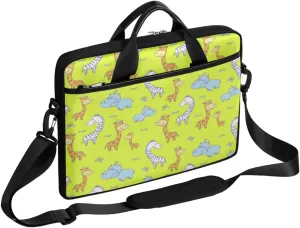Sugar Skull Flowers Laptop Bag for Women Men 13-15 Inch Computer Briefcase Bag Lightweight Notebook Shoulder Messenger Bag
