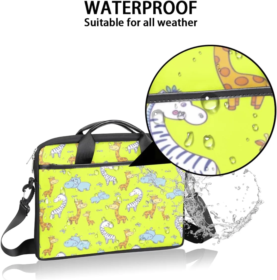 Sugar Skull Flowers Laptop Bag for Women Men 13-15 Inch Computer Briefcase Bag Lightweight Notebook Shoulder Messenger Bag