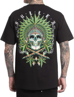 Sullen Men's Chiefin 420 Capsule Tattoo Lifestyle Graphic Standard Short Sleeve Tee Black