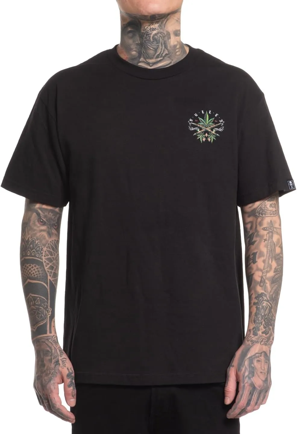 Sullen Men's Chiefin 420 Capsule Tattoo Lifestyle Graphic Standard Short Sleeve Tee Black