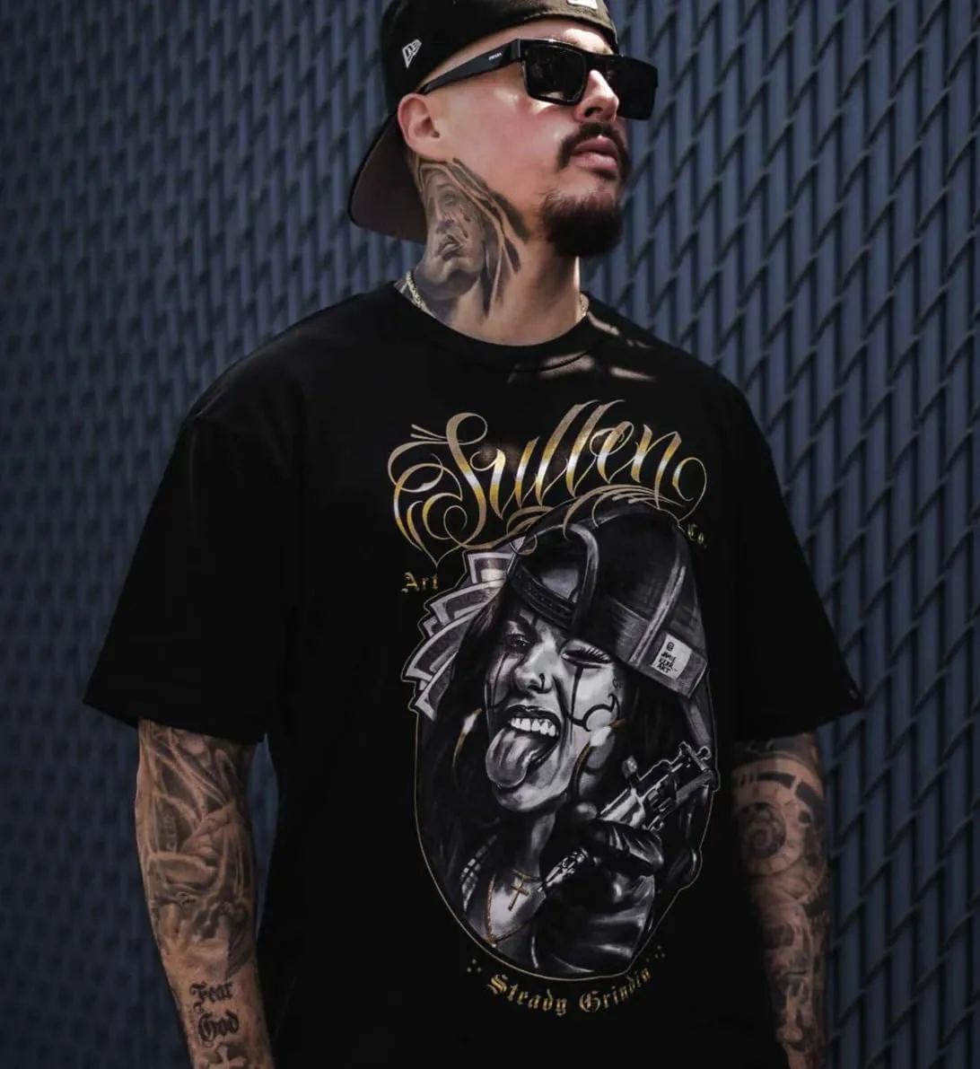Sullen Men's Grind Tee Skull Tattoo Lifestyle Graphic Standard Short Sleeve T-Shirt
