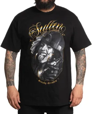 Sullen Men's Grind Tee Skull Tattoo Lifestyle Graphic Standard Short Sleeve T-Shirt