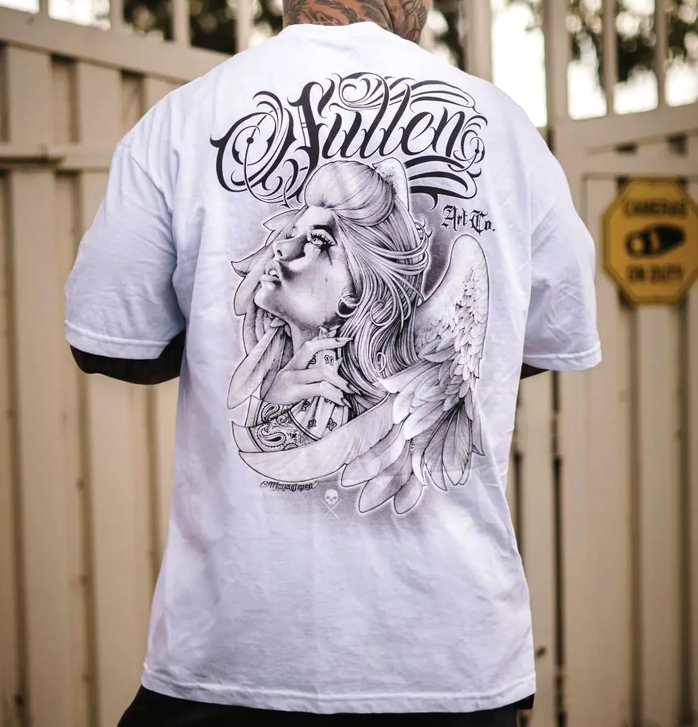 Sullen Men's Heaven Sent Men`s Tee Tattoo Skull Graphic Standard Fit Short Sleeve T-Shirt for Men