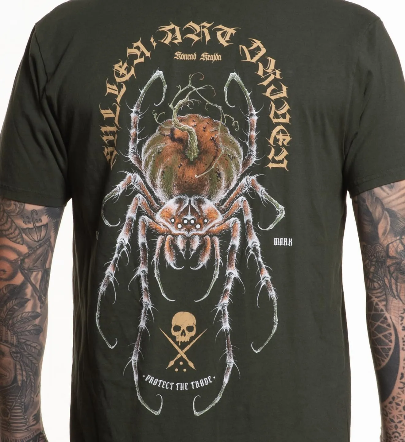 Sullen Men's Krajda Tarantula Tattoo Lifestyle Graphic Sulleween Capsule Premium Short Sleeve Tee