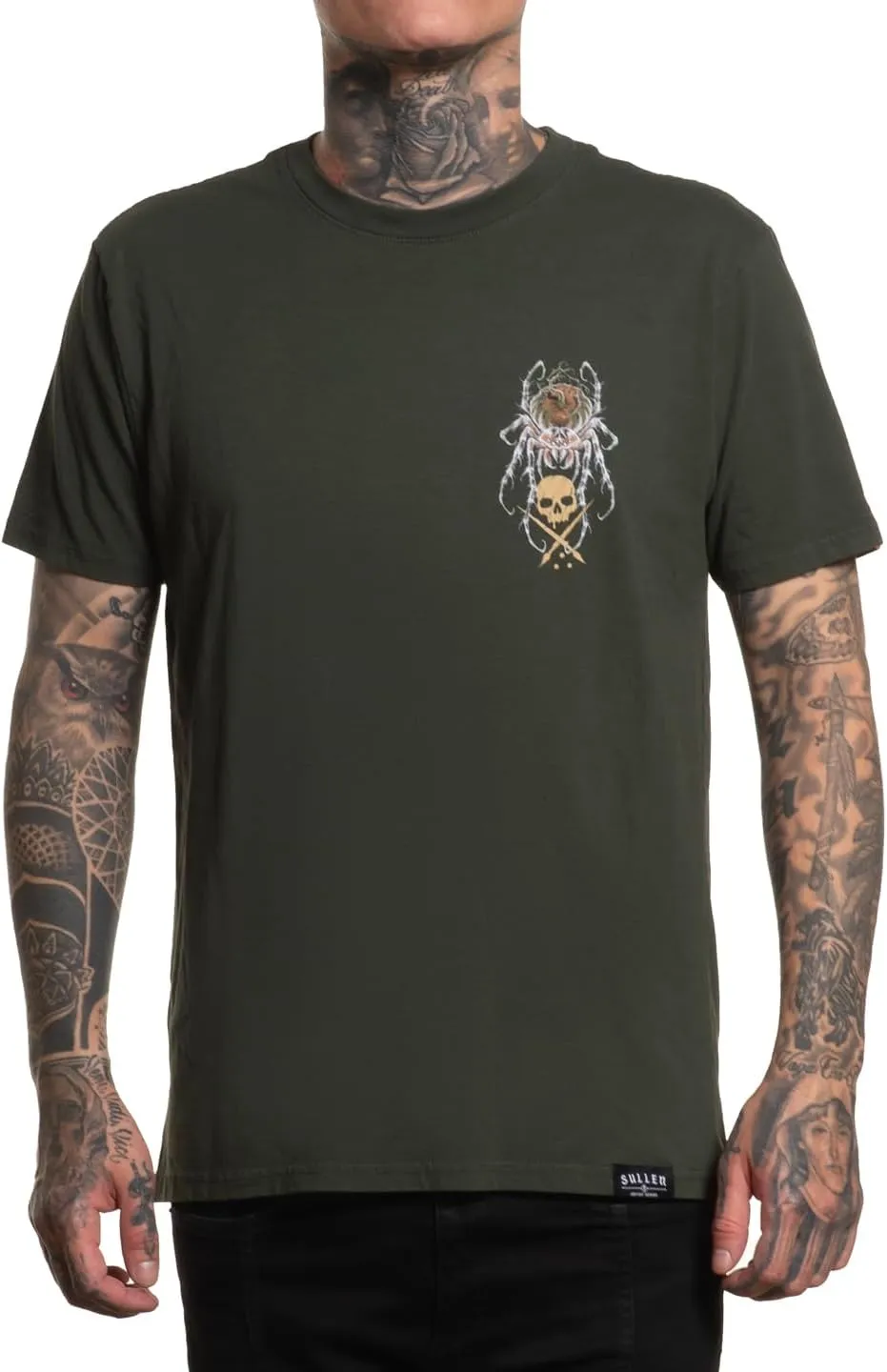 Sullen Men's Krajda Tarantula Tattoo Lifestyle Graphic Sulleween Capsule Premium Short Sleeve Tee