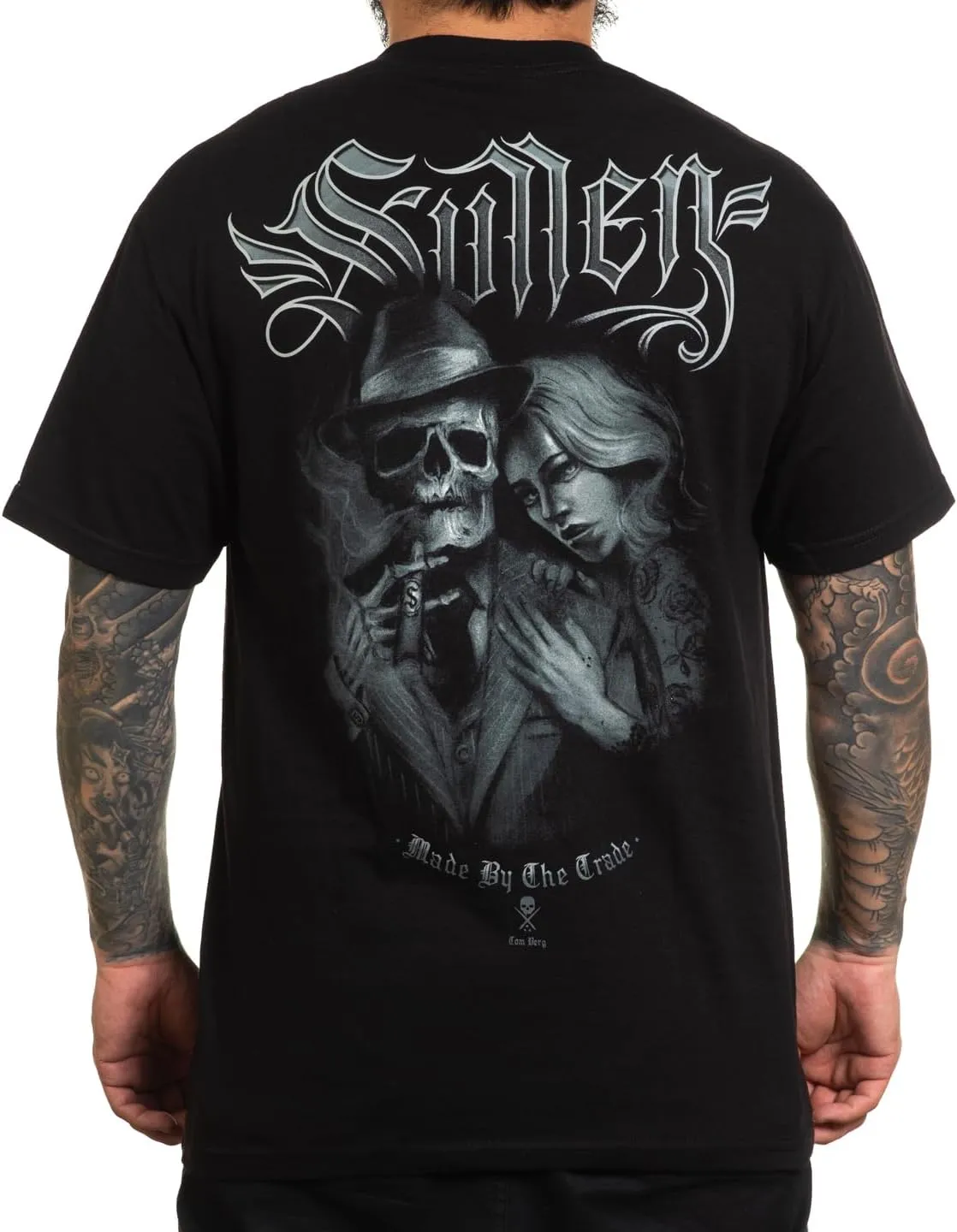 Sullen Men's Made Man Tattoo Lifestyle Graphic Sulleween Capsule Standard Short Sleeve Tee Black