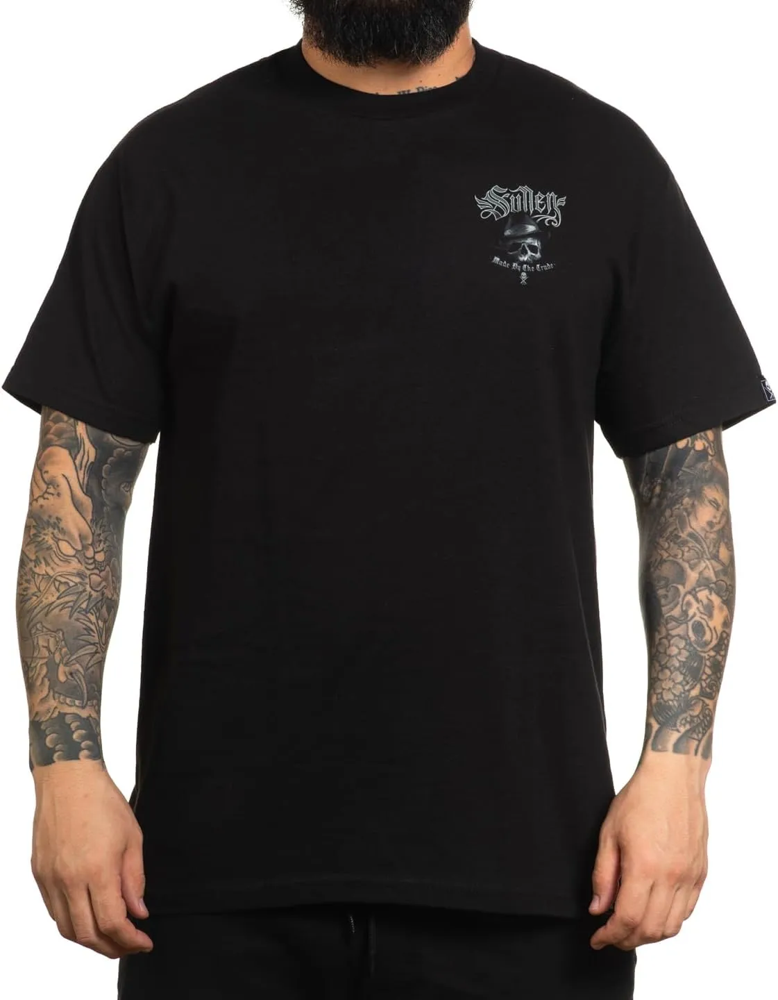 Sullen Men's Made Man Tattoo Lifestyle Graphic Sulleween Capsule Standard Short Sleeve Tee Black