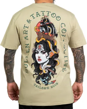 Sullen Men's Open Sea Tattoo Lifestyle Graphic Premium Short Sleeve Tee