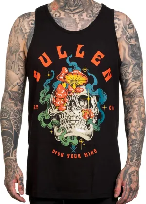 Sullen Men's Open Your Mind Rasta Capsule Tattoo Lifestyle Graphic Standard Sleeveless Tank Black