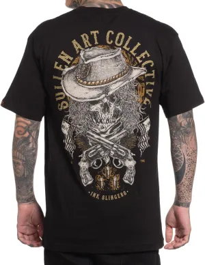 Sullen Men's Outlaw Tattoo Lifestyle Graphic Wild West Capsule Standard Short Sleeve Tee Black