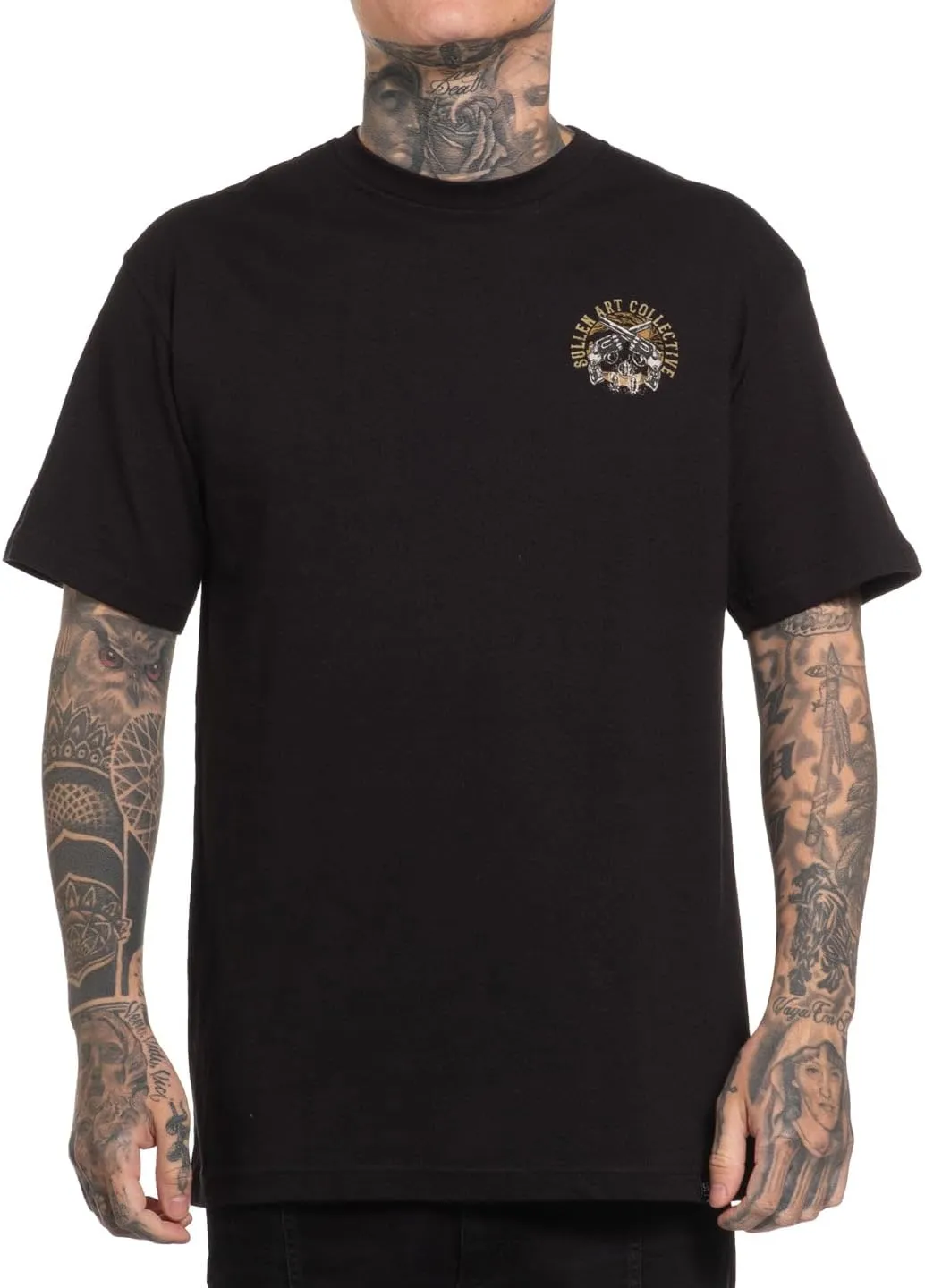 Sullen Men's Outlaw Tattoo Lifestyle Graphic Wild West Capsule Standard Short Sleeve Tee Black