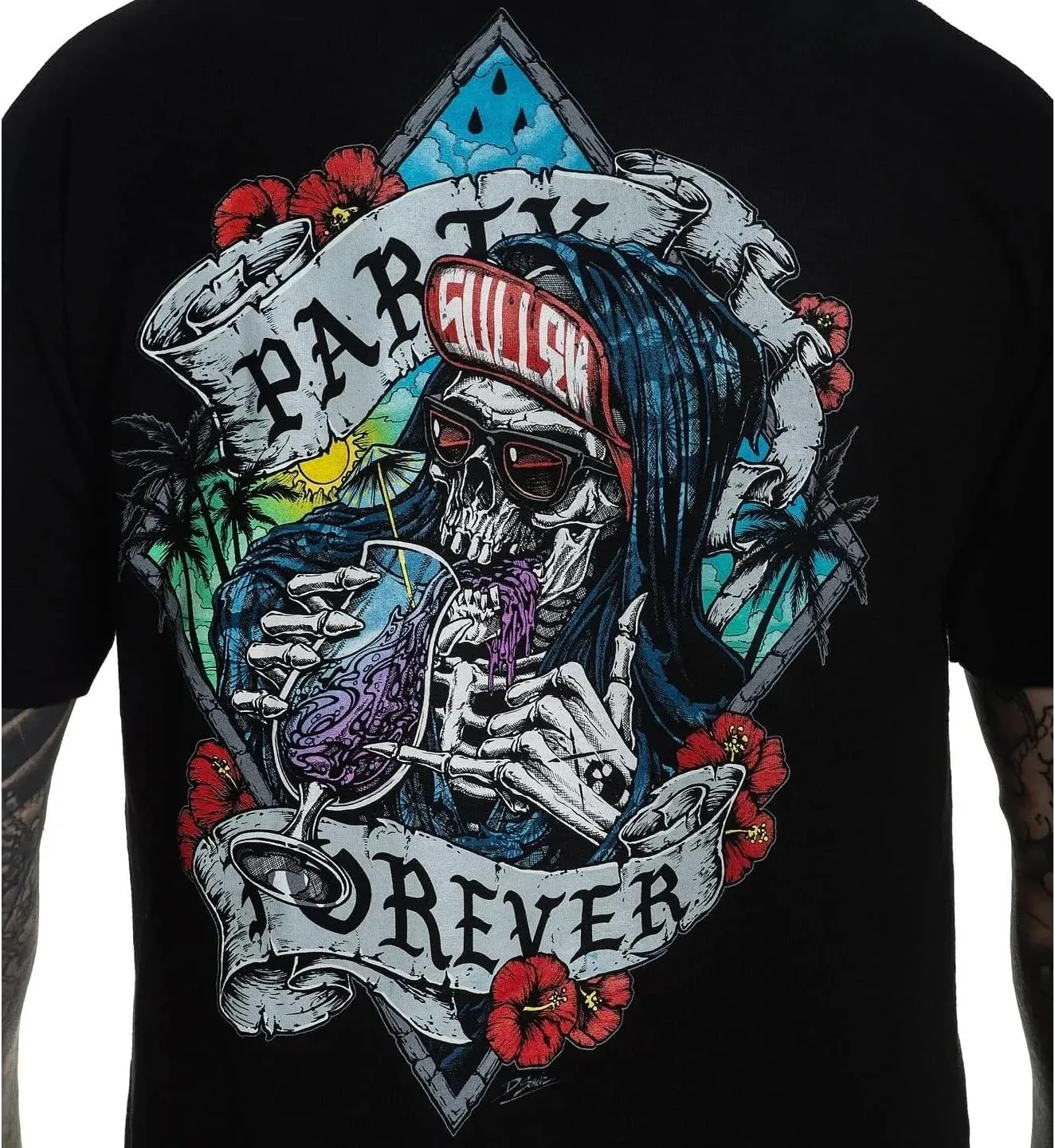 Sullen Men's Party Forever Standard Short Sleeve T Shirt