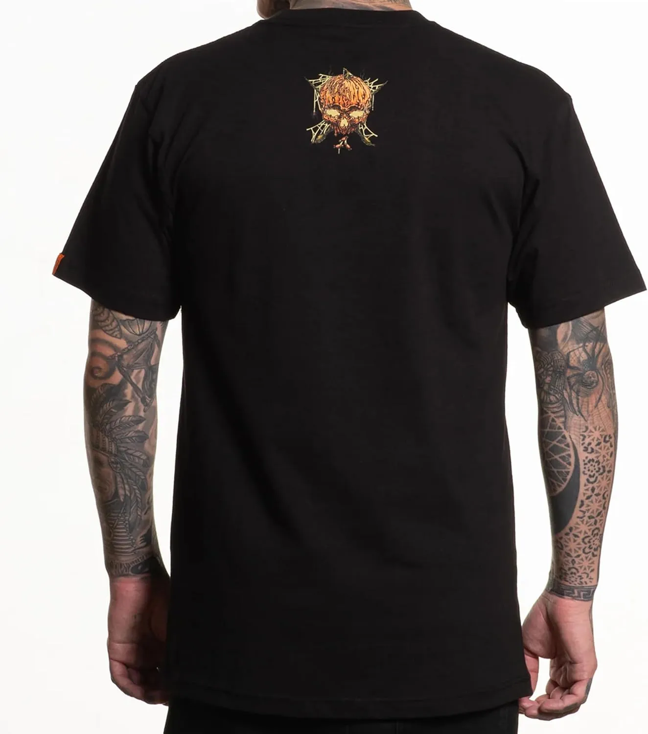 Sullen Men's Pumpkin Badge Tattoo Lifestyle Graphic Sulleween Capsule Standard Short Sleeve Tee Black