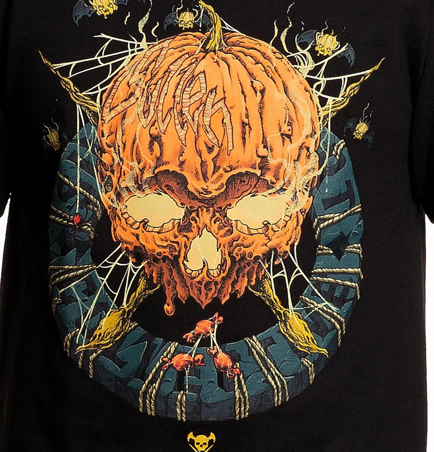 Sullen Men's Pumpkin Badge Tattoo Lifestyle Graphic Sulleween Capsule Standard Short Sleeve Tee Black