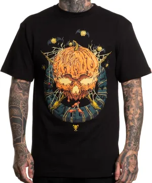 Sullen Men's Pumpkin Badge Tattoo Lifestyle Graphic Sulleween Capsule Standard Short Sleeve Tee Black