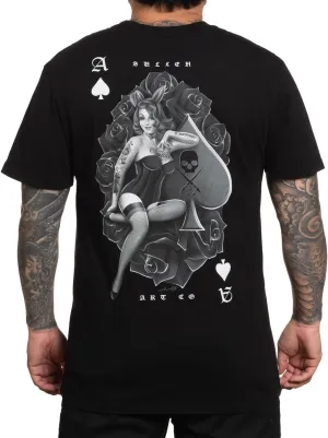 Sullen Men's Queen Spade Tattoo Lifestyle Graphic Stacked Deck Capsule Premium Short Sleeve Tee
