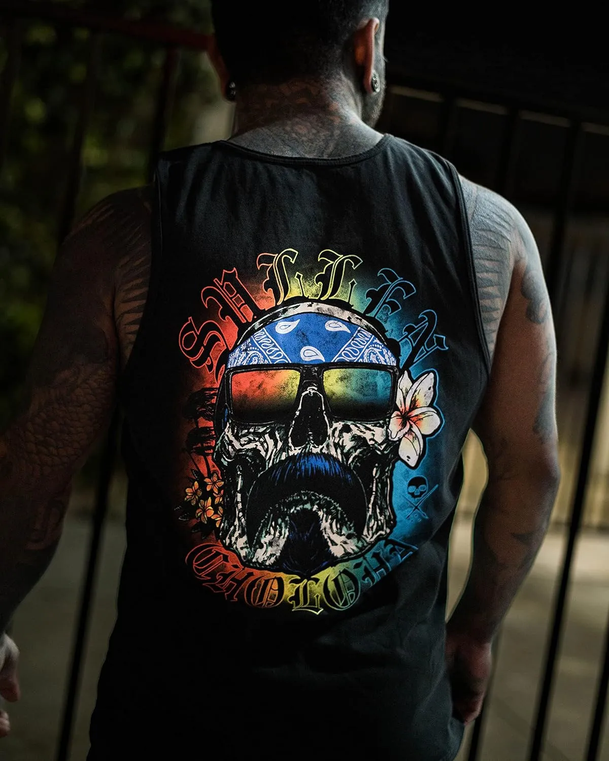 Sullen Men's Shaved Ice Tattoo Lifestyle Graphic Art Choloha Premium Sleeveless Tank Top
