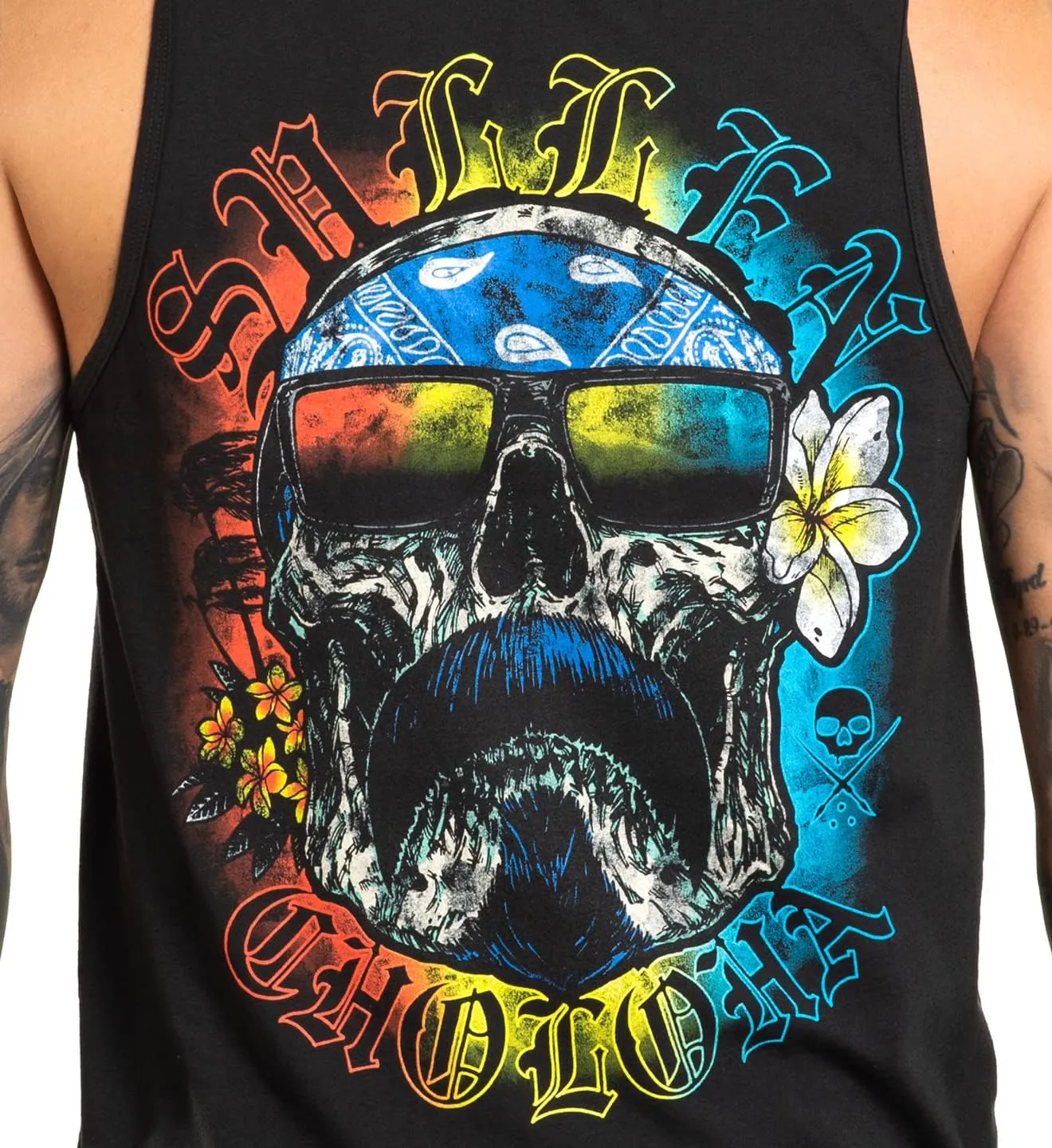 Sullen Men's Shaved Ice Tattoo Lifestyle Graphic Art Choloha Premium Sleeveless Tank Top