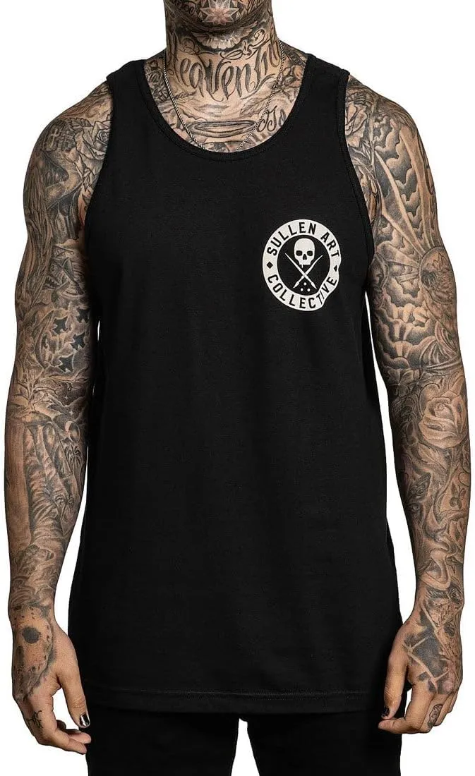 Sullen Men's Summer Tank Tattoo Lifestyle Graphic Art Sleeveless Soft Premium Tank Top