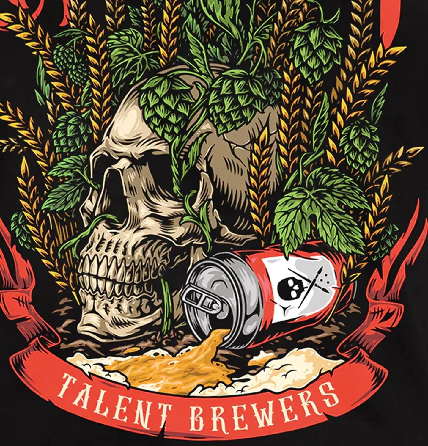 Sullen Men's Tee Barley Skull Tattoo Skull Lifestyle Graphic Standard Fit Short Sleeve T-Shirt for Men