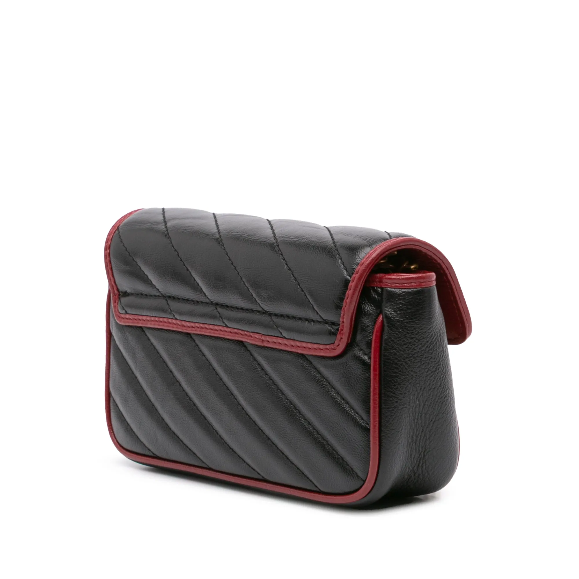 Super Mini GG Marmont Matelasse Leather Torchon Flap Crossbody