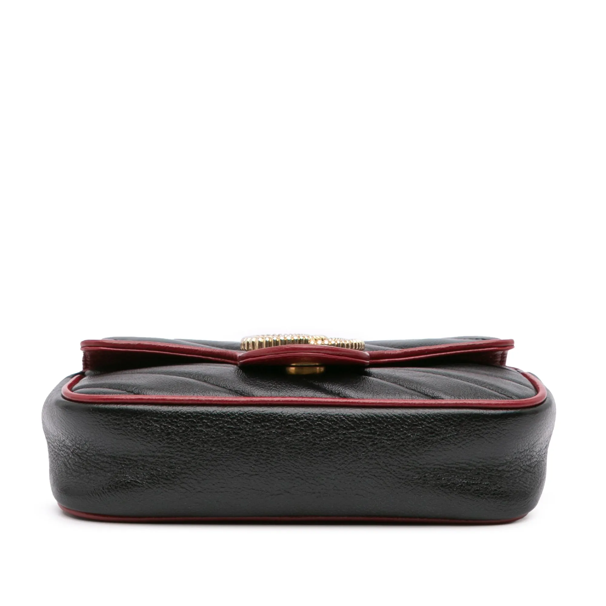 Super Mini GG Marmont Matelasse Leather Torchon Flap Crossbody