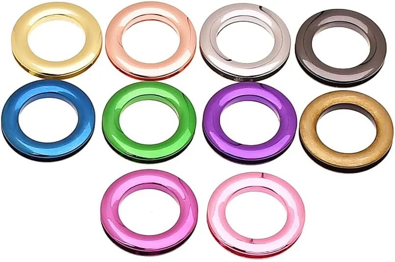 SZSJINMOORE 4Pcs 1 Inch Metal Round Screw-in Eyelet Zinc Alloy Screw Together Grommets Bag Loop Strap Connector Rings Handbag Purse Accessories (Rose Gold)