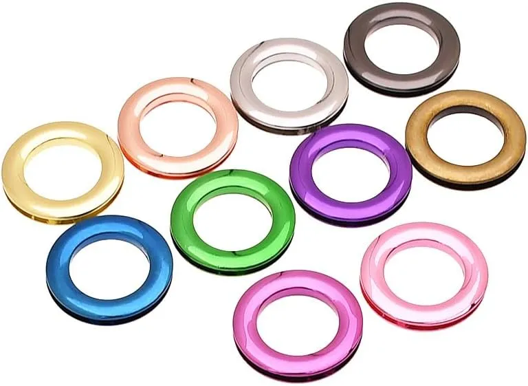SZSJINMOORE 4Pcs 1 Inch Metal Round Screw-in Eyelet Zinc Alloy Screw Together Grommets Bag Loop Strap Connector Rings Handbag Purse Accessories (Rose Gold)